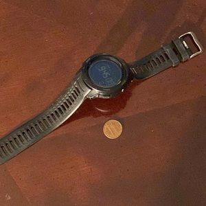 Black silicone banded watch